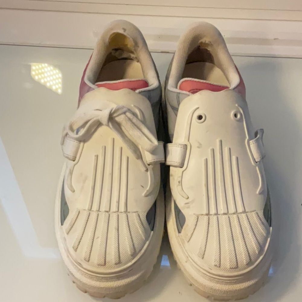 Dior White and Pink Chunky Sneakers - Picture 2 of 4